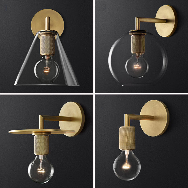 Noiré Glass Wall Lamp – Industrial Ambient Light