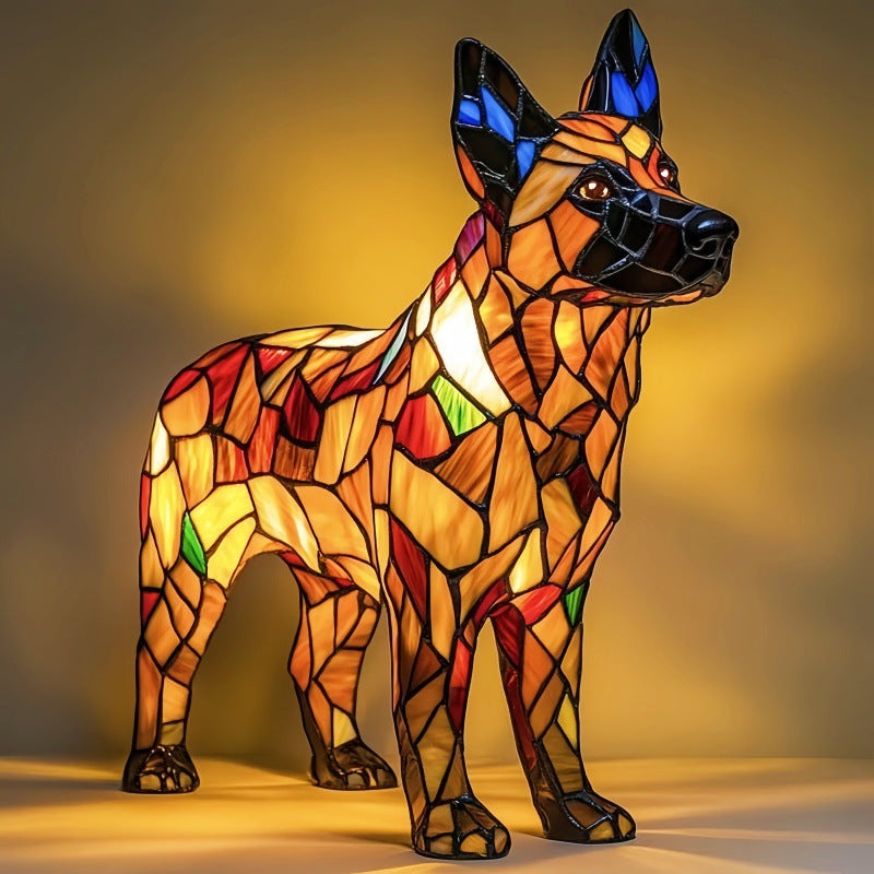 PawGlow Dog Lamp – Cute Resin Animal Decoration Light