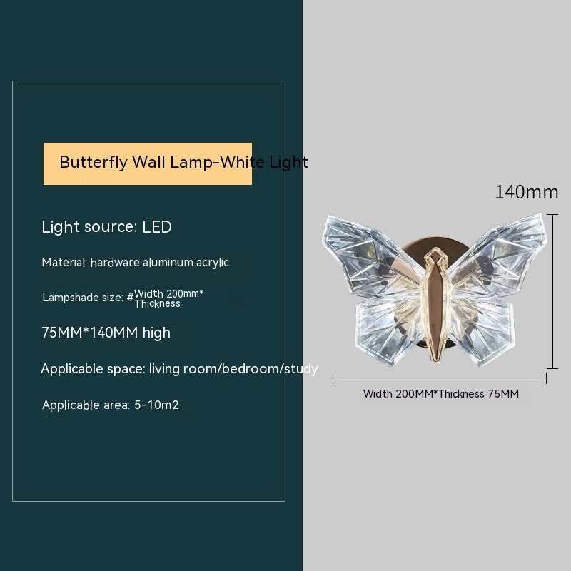 Aurelia Crystal Butterfly Lamp – Elegant Ambient Wall Light