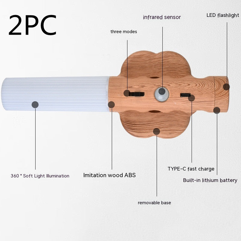 Auralis Wood Sensor Light – Smart Magnetic Ambient Lamp