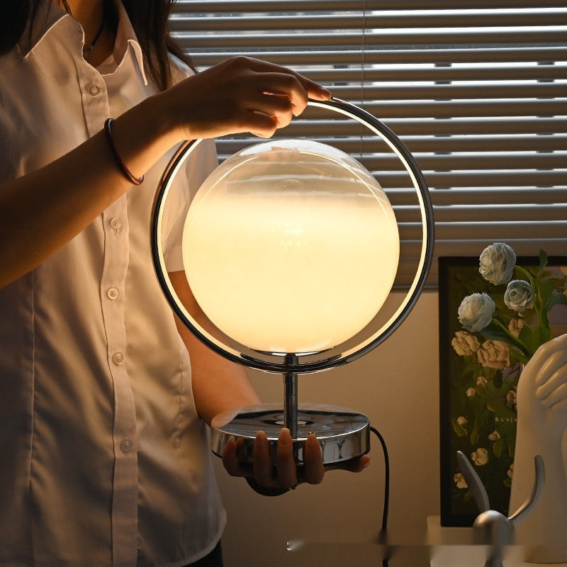 Lunara Glass Table Lamp – Modern Bedside Ambient Light