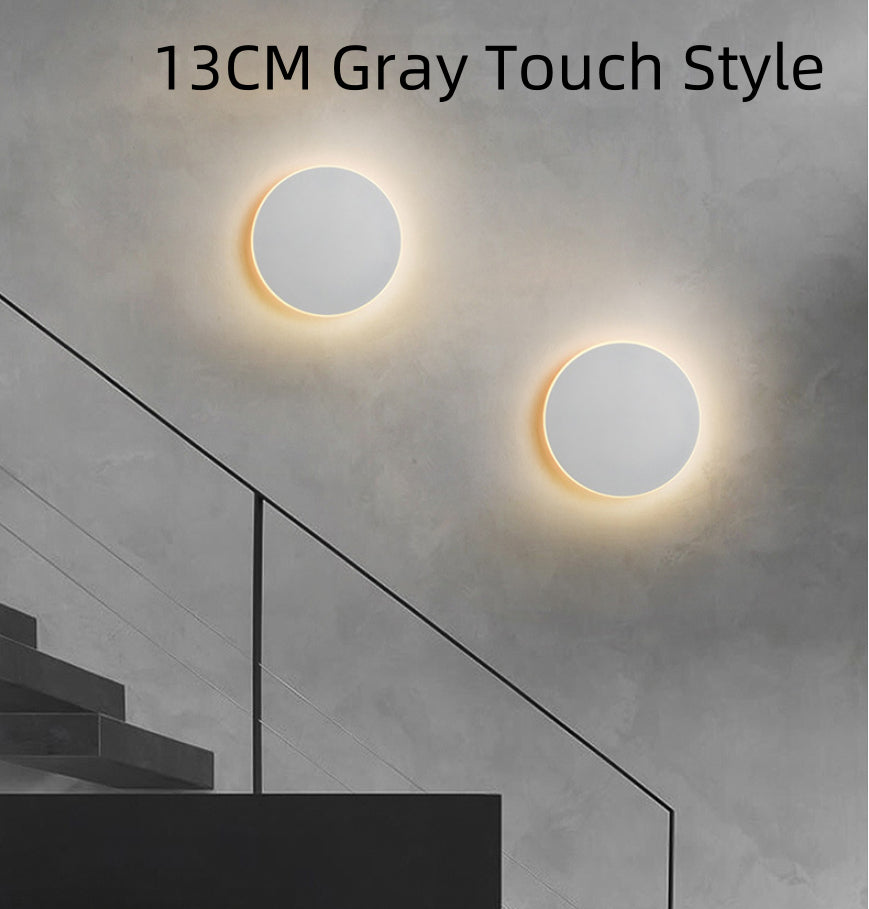 TouchGlow Round Lamp – LED Bedside Wall Light