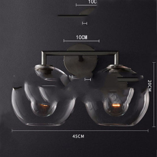 Noiré Glass Wall Lamp – Industrial Ambient Light