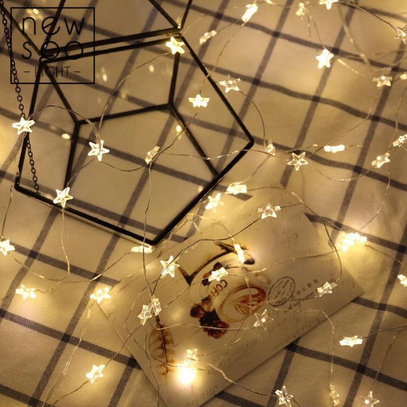 Stellara Star LED String Lights – Romantic Copper Glow
