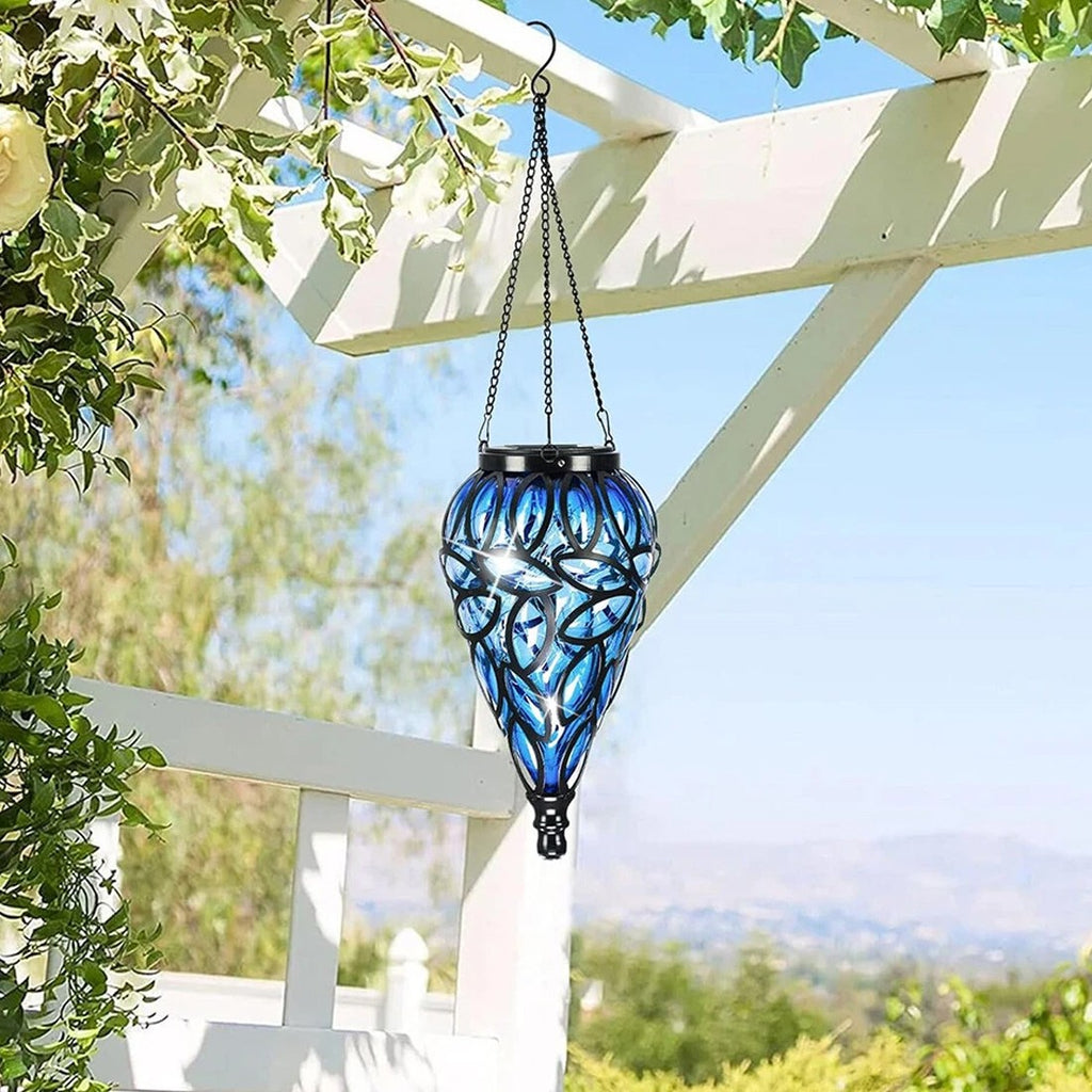 AquaDrop Solar Lantern – Teardrop Hanging Garden Light