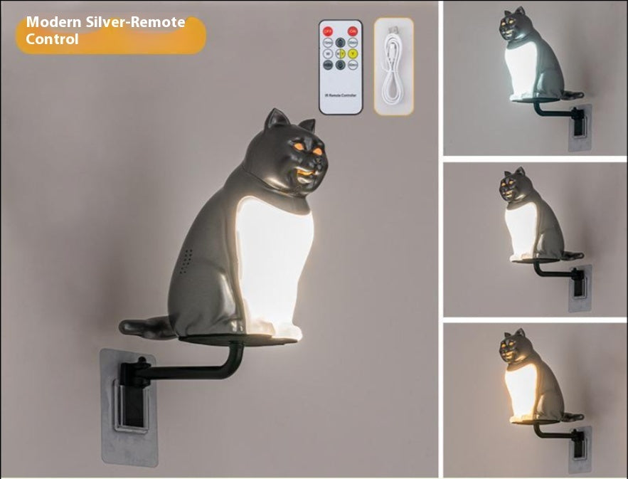 Felora Cat Wall Lamp – Minimal Ambient Night Light
