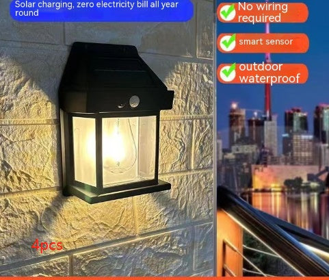 Solis Vintage Glow – Solar Tungsten Garden Wall Lamp