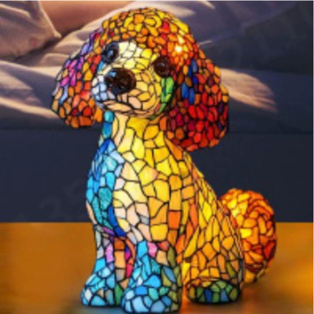 PawGlow Dog Lamp – Cute Resin Animal Decoration Light
