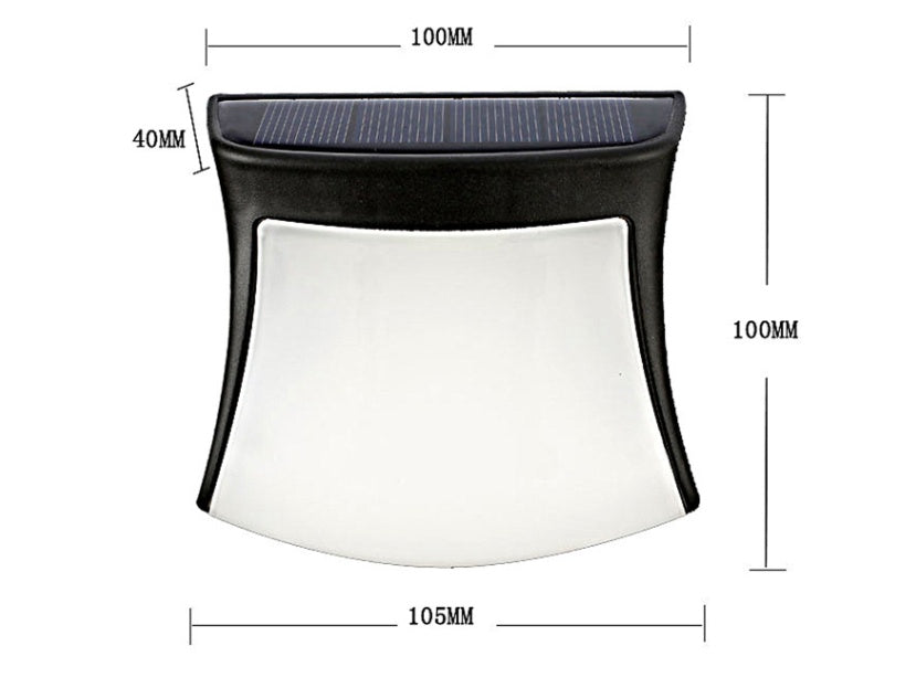 Solis Fence Glow – 4PCS Solar Outdoor Wall Lights