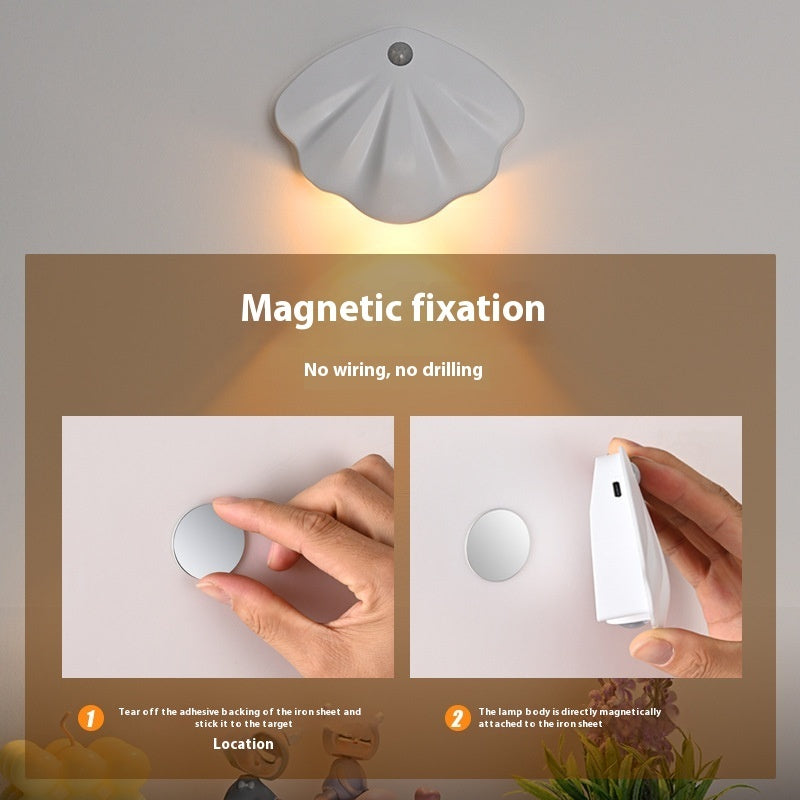 ShellSense Night Light – Smart LED Sensor Lamp