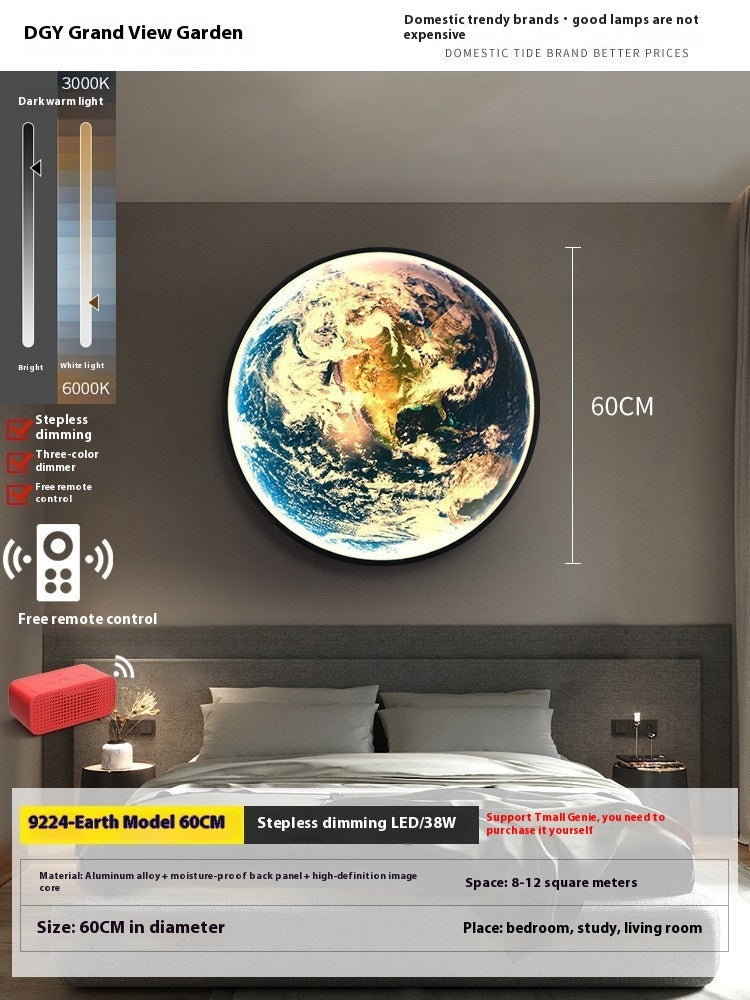 Orbis Celestial Wall Lamp – Earth & Moon Ambient Light