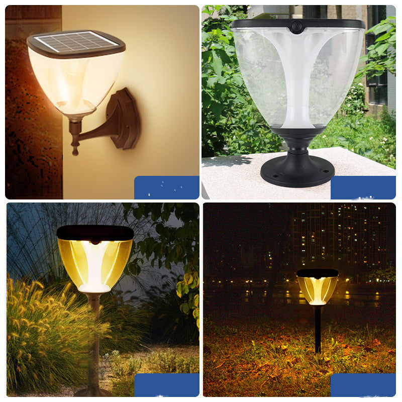 CourtyardSense Solar Wall Lamp – Smart Outdoor LED Light