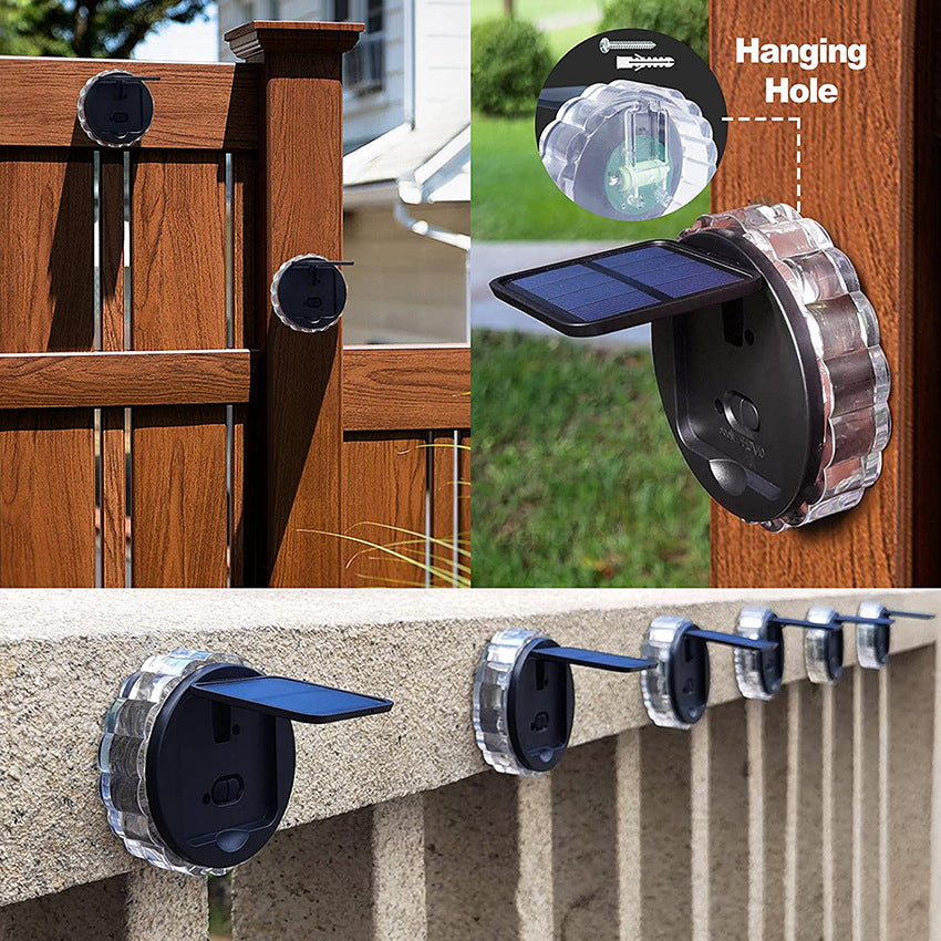 Solis Fence Glow – Solar Round Garden Wall Light