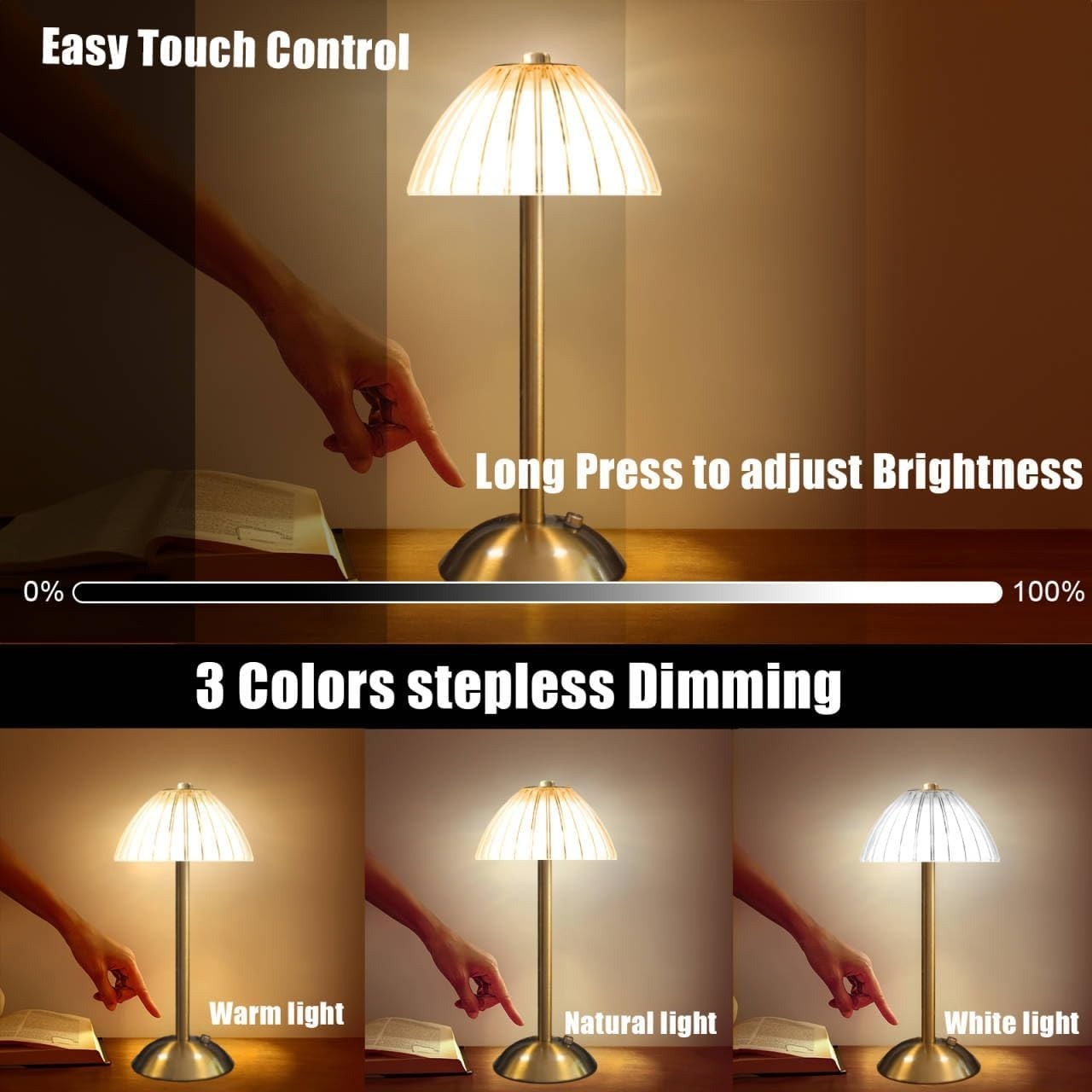 Luméra Cordless Table Lamp – Vintage Ambient Glow
