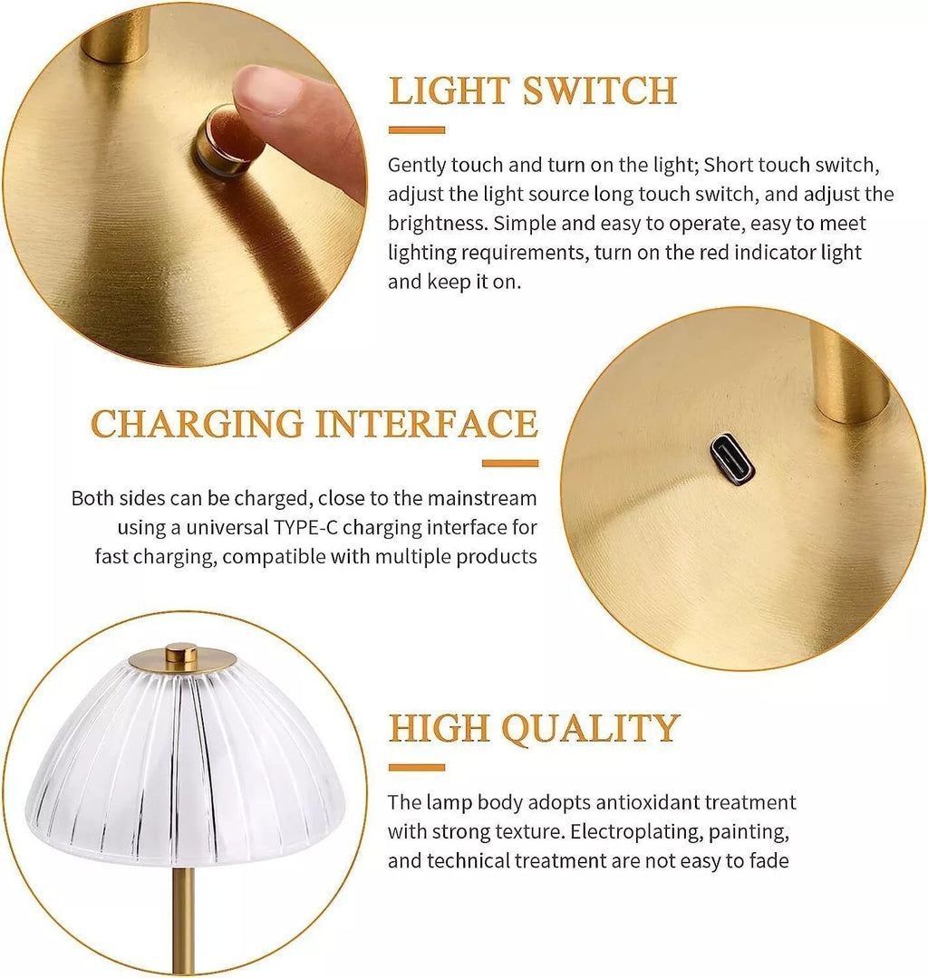 Luméra Cordless Table Lamp – Vintage Ambient Glow