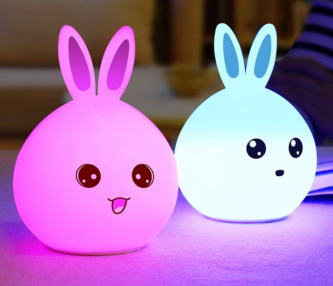 BunnyGlow Night Lamp – Touch Sensor Silicone LED Light