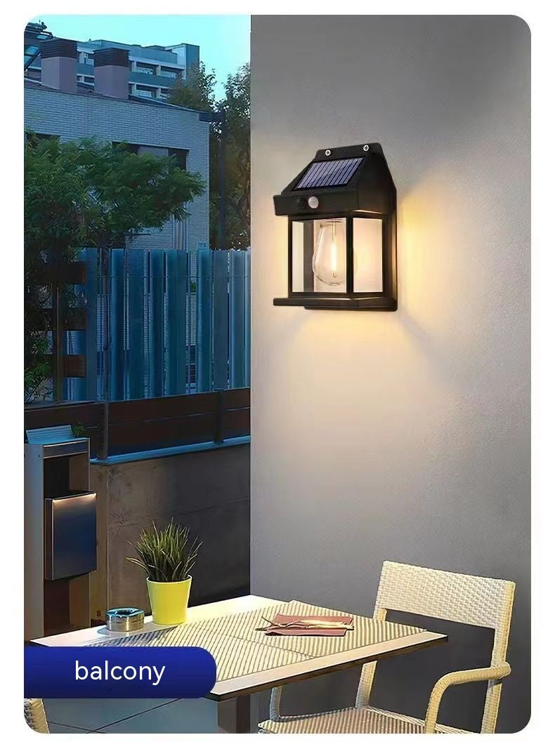 Solis Vintage Glow – Solar Tungsten Garden Wall Lamp