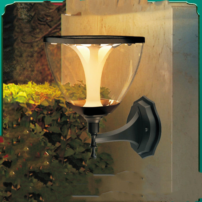 CourtyardSense Solar Wall Lamp – Smart Outdoor LED Light