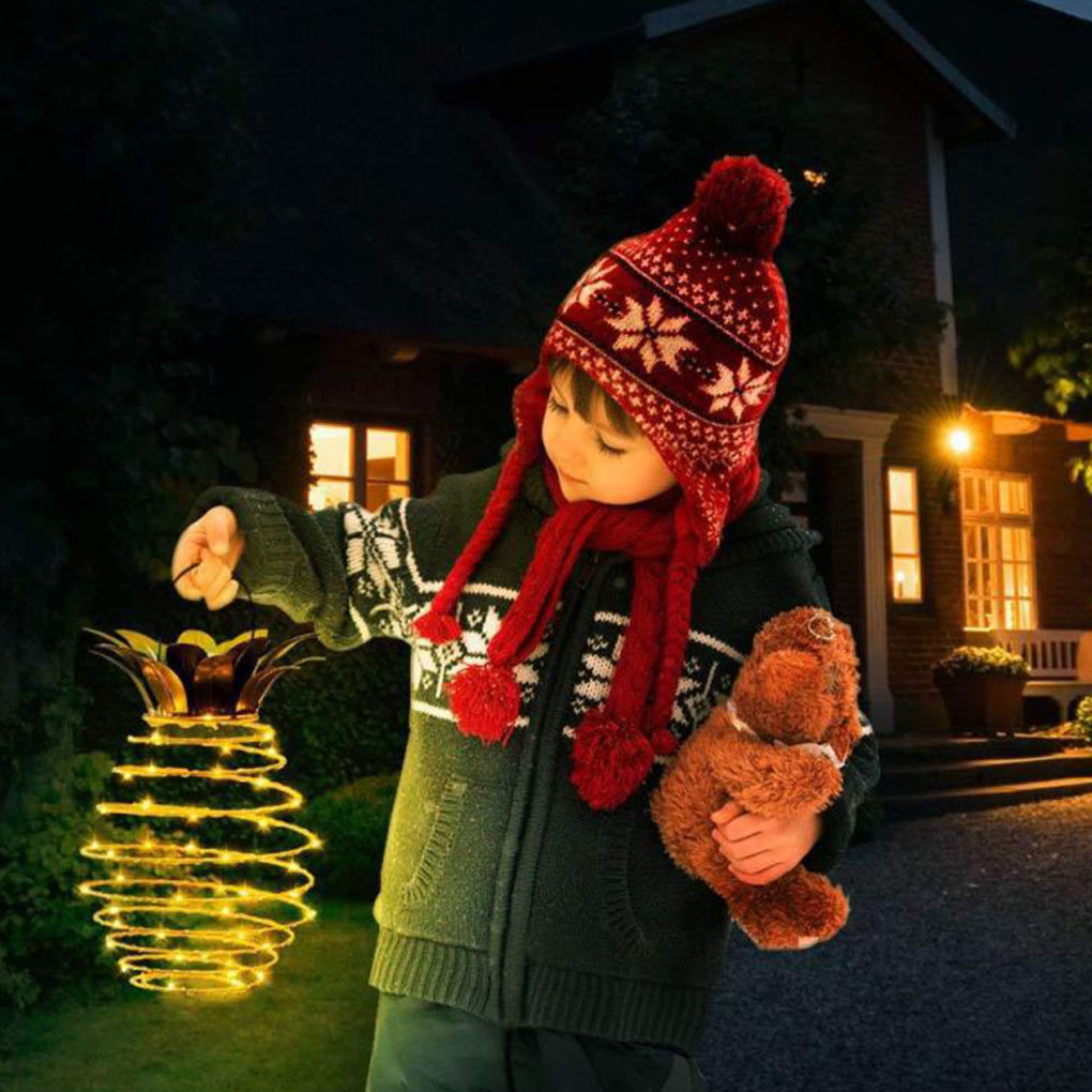 PineGlow Solar String Light – Outdoor Pineapple Fairy Lantern