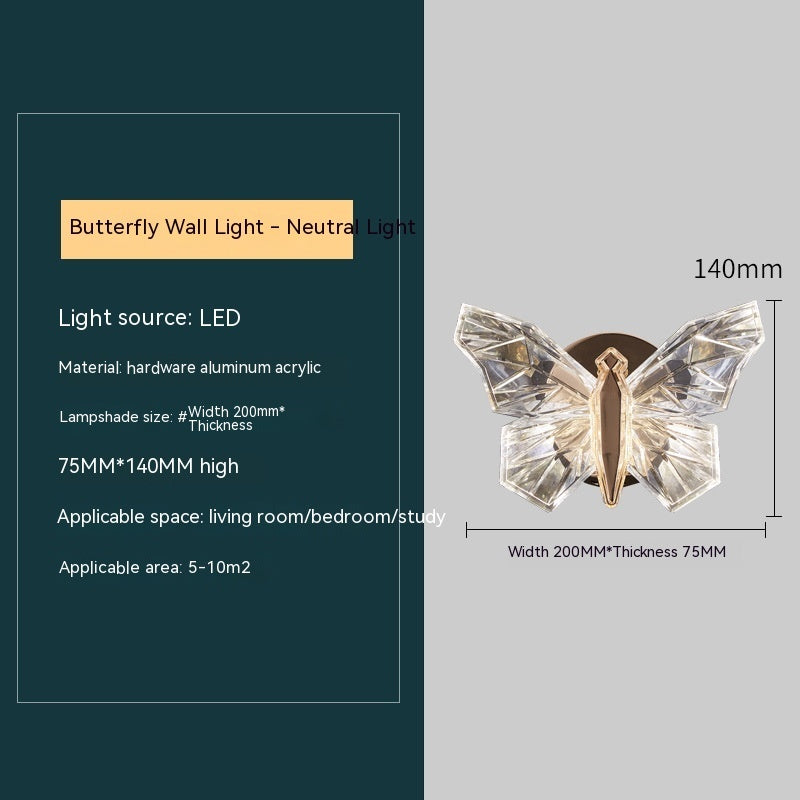 Aurelia Crystal Butterfly Lamp – Elegant Ambient Wall Light