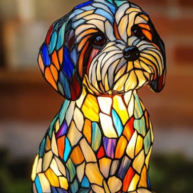 PawGlow Dog Lamp – Cute Resin Animal Decoration Light