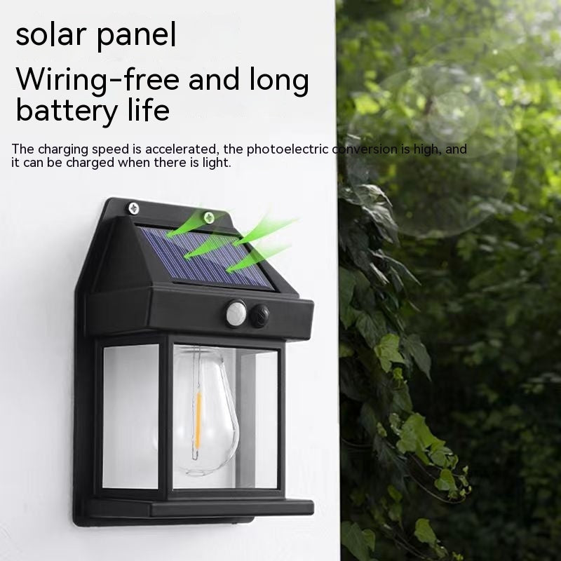 Solis Vintage Glow – Solar Tungsten Garden Wall Lamp
