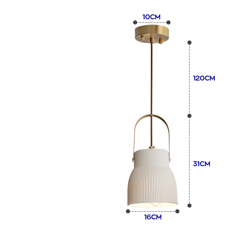 Aurelia Brass Pendant Light – Minimal Ceramic Glow