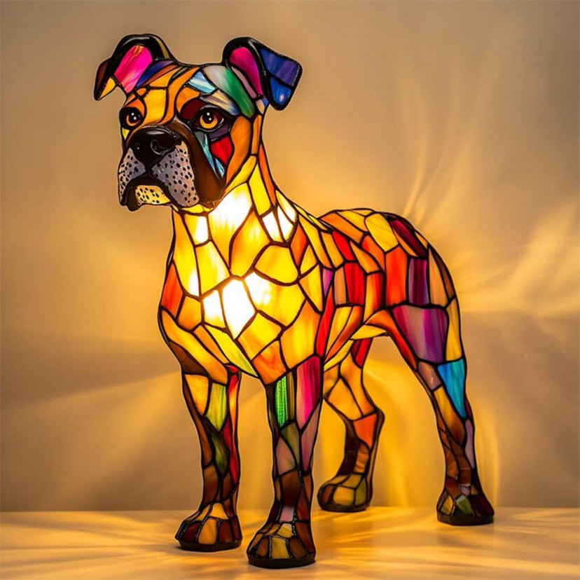 PawGlow Dog Lamp – Cute Resin Animal Decoration Light