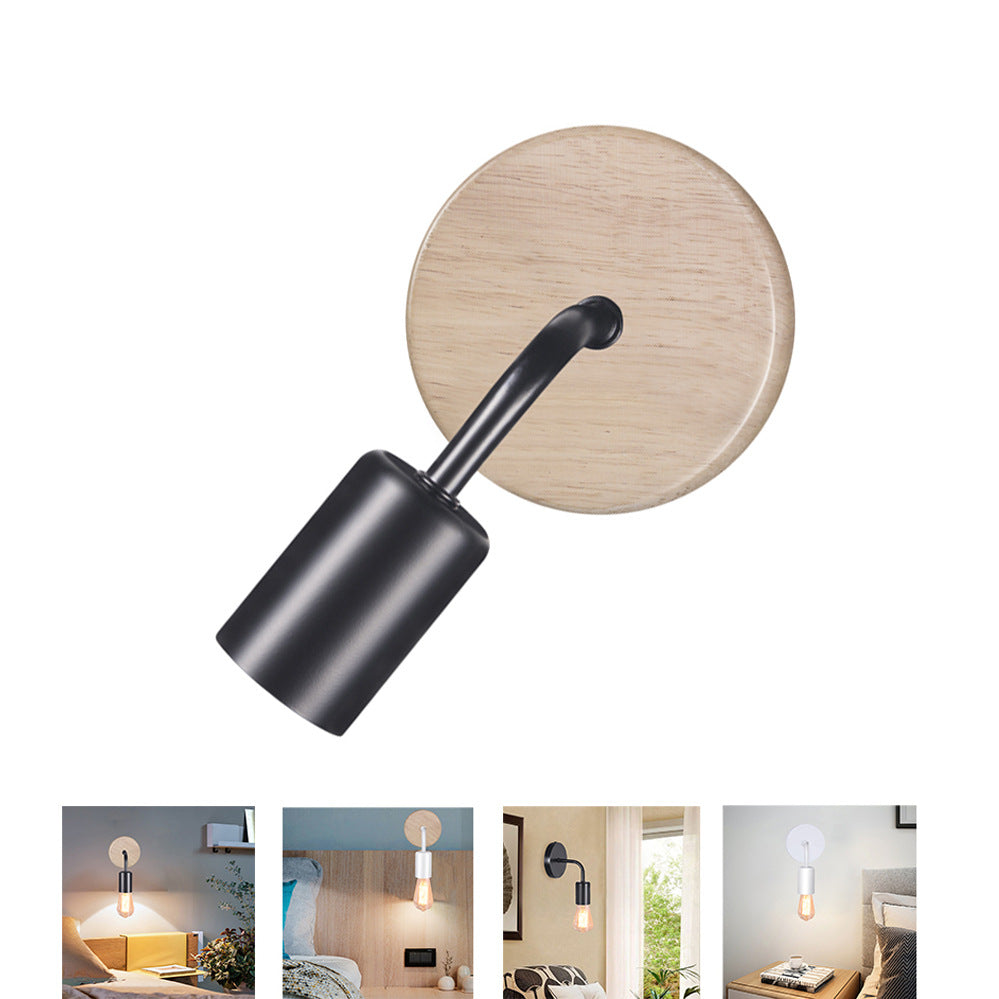 NordWood Wall Lamp – Modern Iron & Wood Light