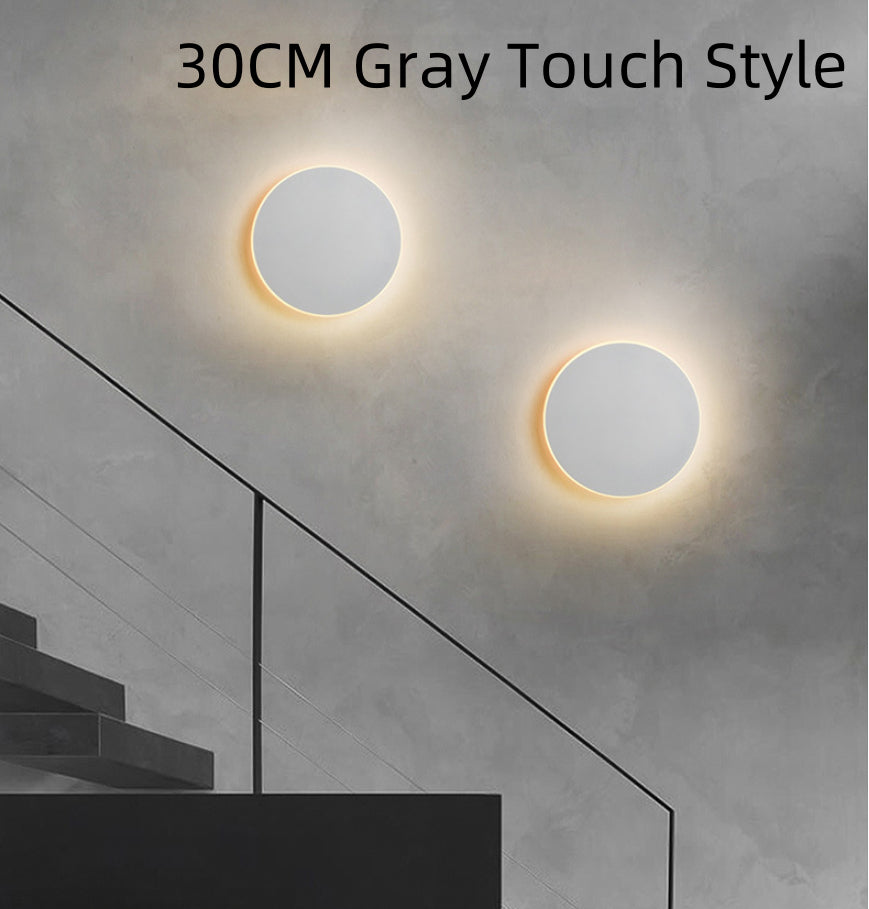 TouchGlow Round Lamp – LED Bedside Wall Light