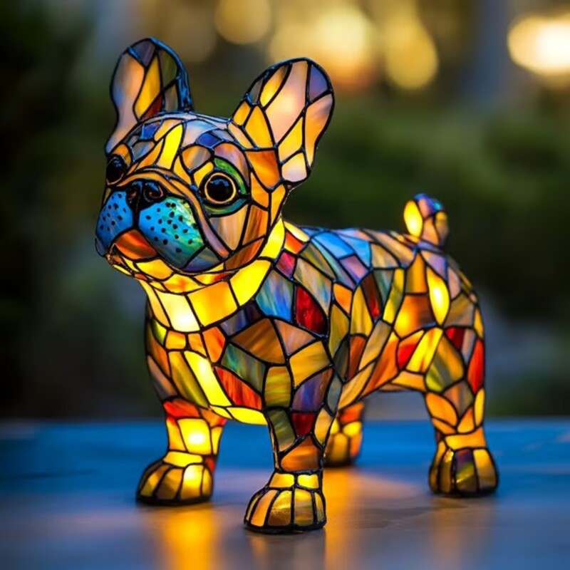PawGlow Dog Lamp – Cute Resin Animal Decoration Light