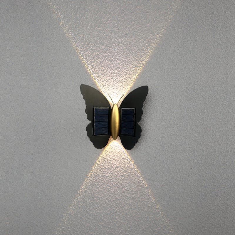 ButterflyGlow Solar Wall Lamp – Outdoor LED Washer Light