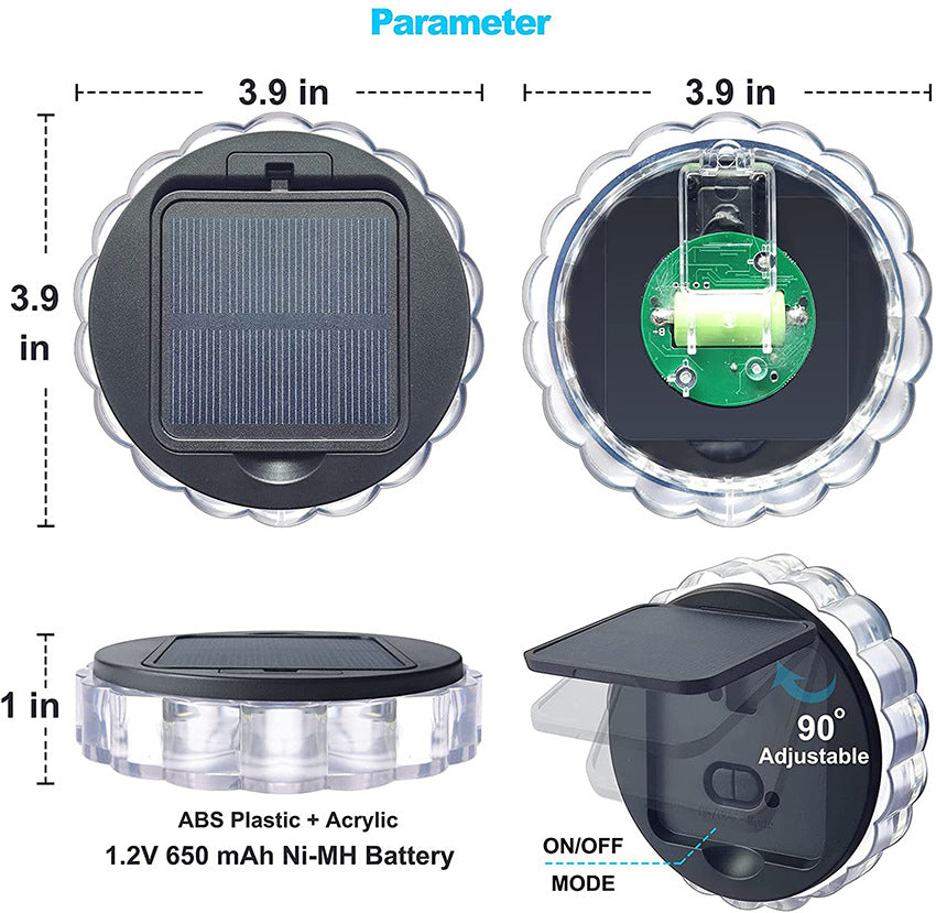 Solis Fence Glow – Solar Round Garden Wall Light