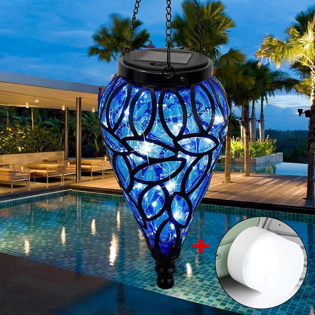 AquaDrop Solar Lantern – Teardrop Hanging Garden Light