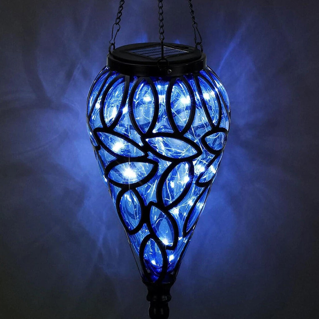 AquaDrop Solar Lantern – Teardrop Hanging Garden Light