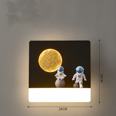 AstroShelf Wall Lamp – Astronaut Ambient Light with Shelf