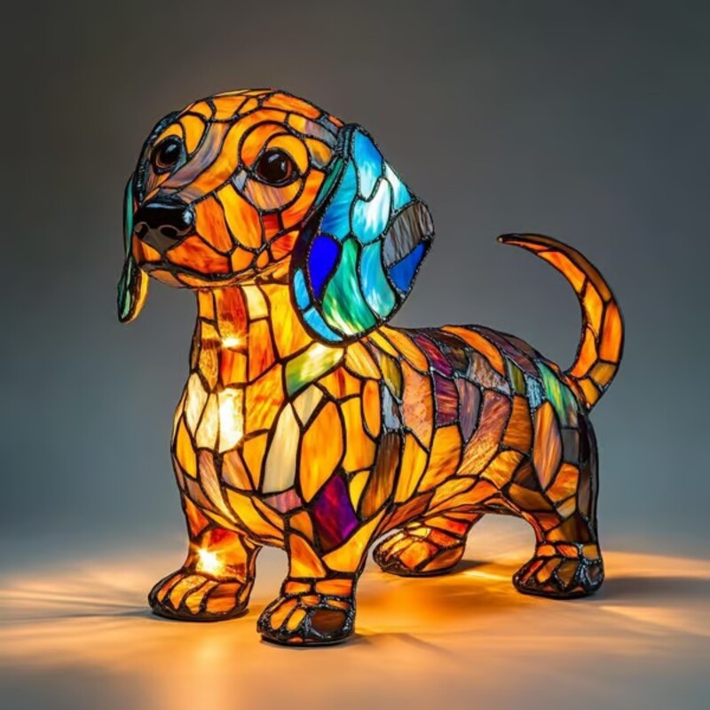PawGlow Dog Lamp – Cute Resin Animal Decoration Light