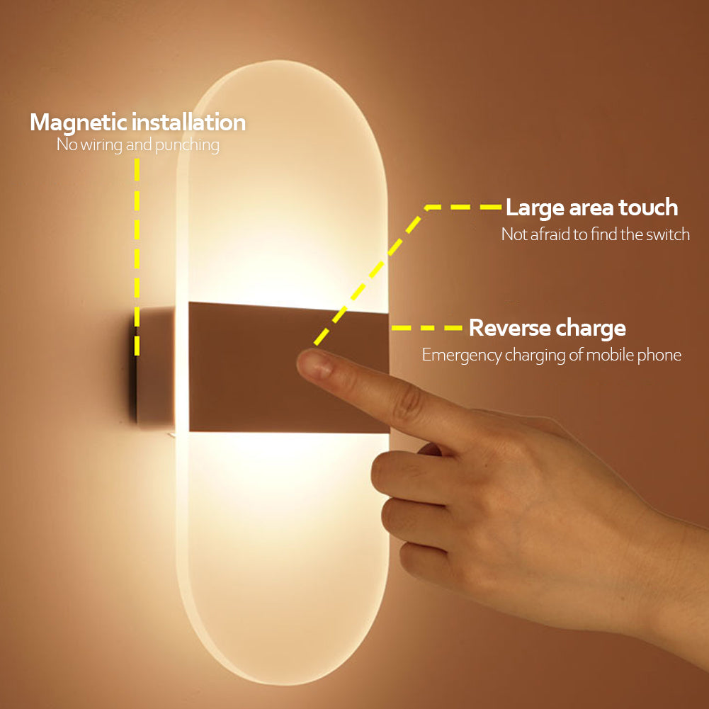 SenseCharge Wall Lamp – USB Rechargeable LED Light