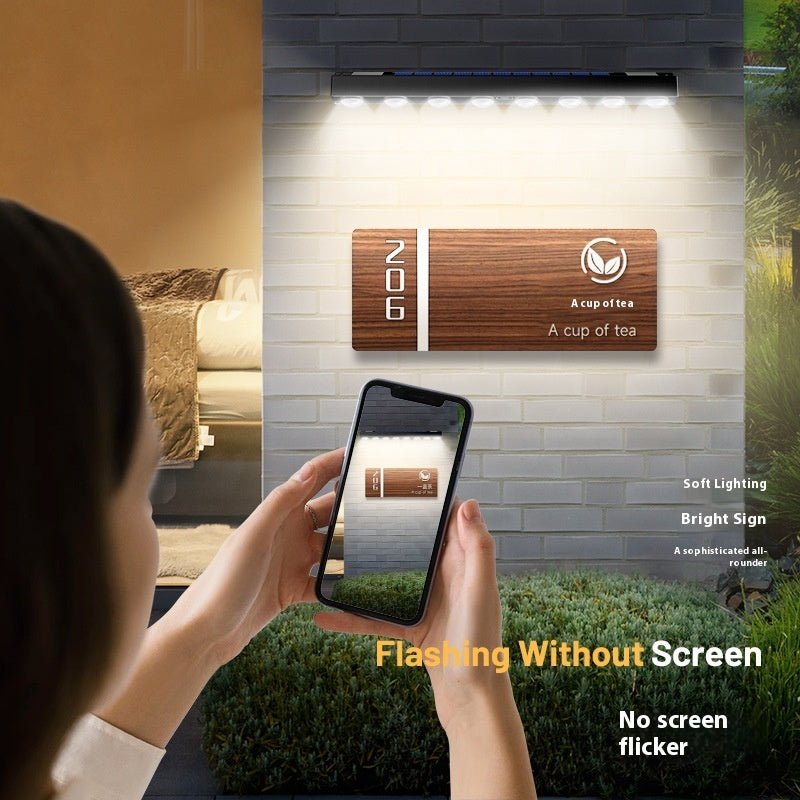 EdgeLine Solar Strip Light – Outdoor Embedded Signboard Lamp