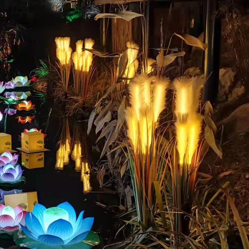 PampasGlow Reed Lamp – Solar Outdoor Grass Light