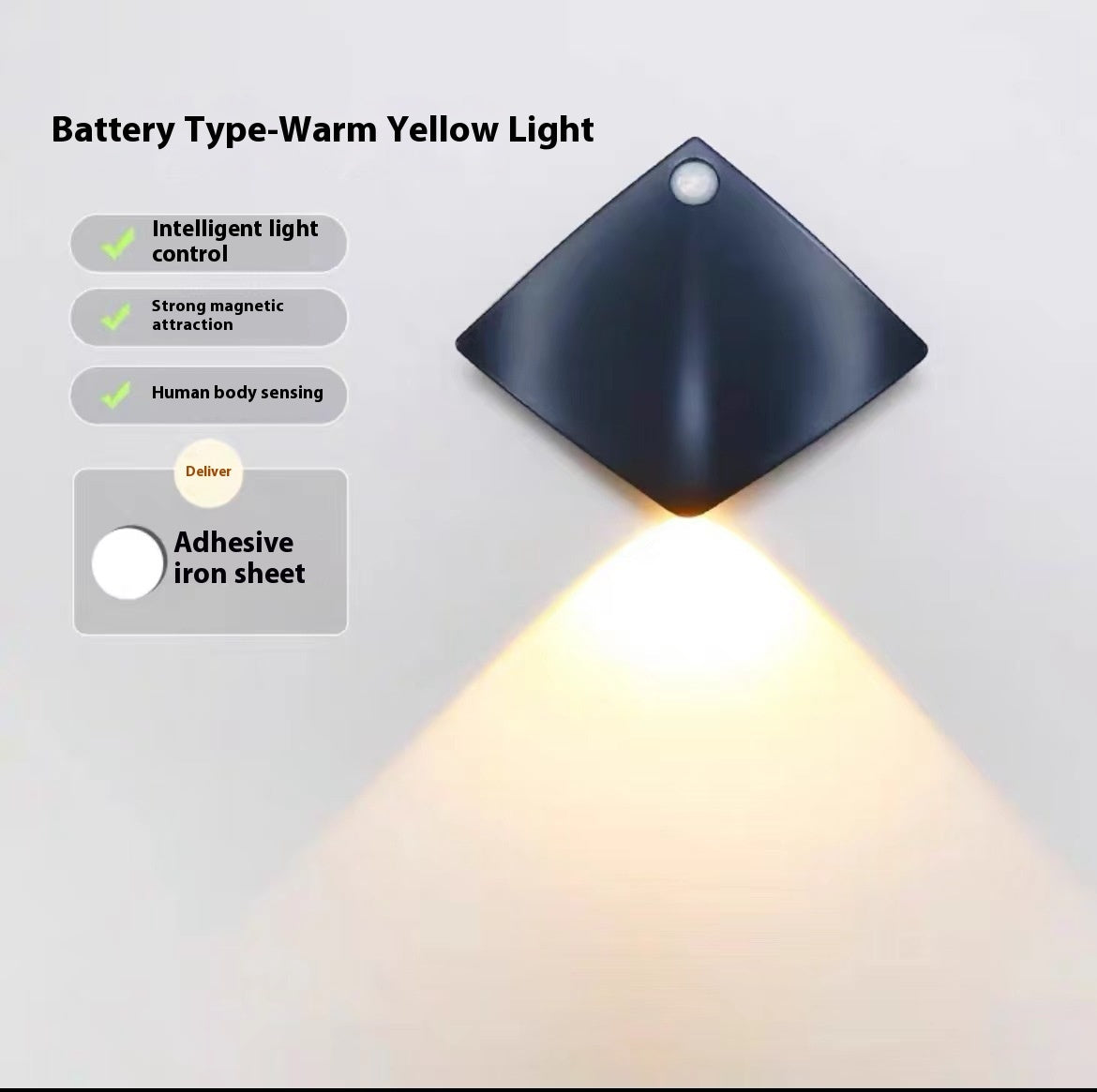 GlowSense Night Light – Rechargeable Motion Sensor Wall Lamp