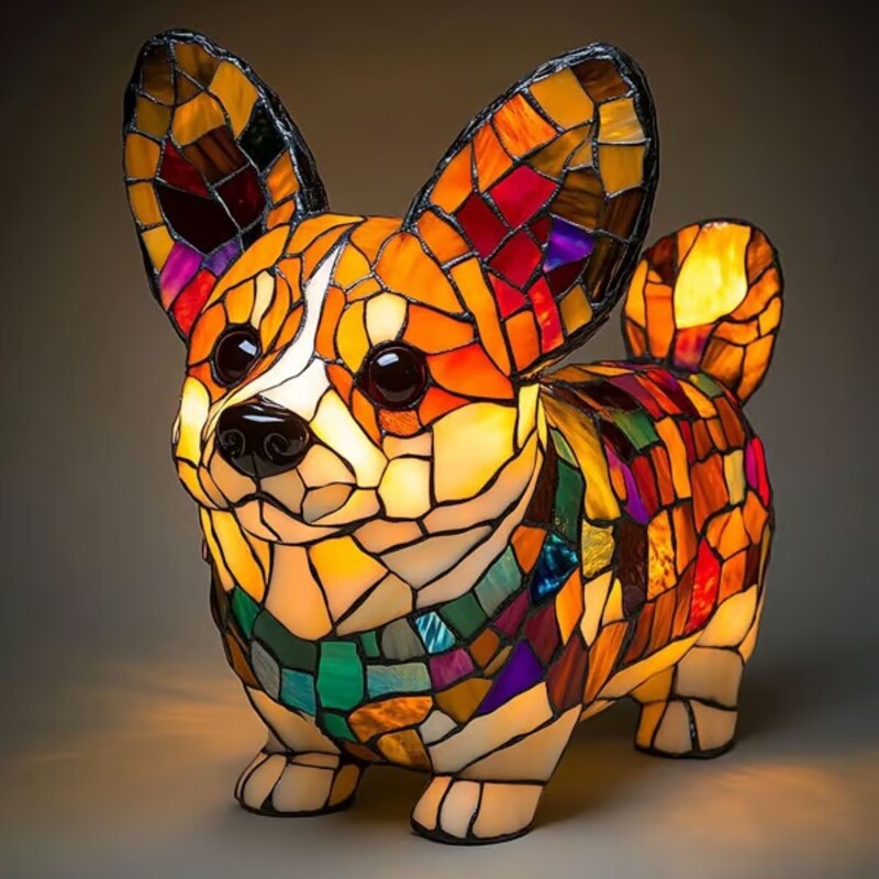 PawGlow Dog Lamp – Cute Resin Animal Decoration Light