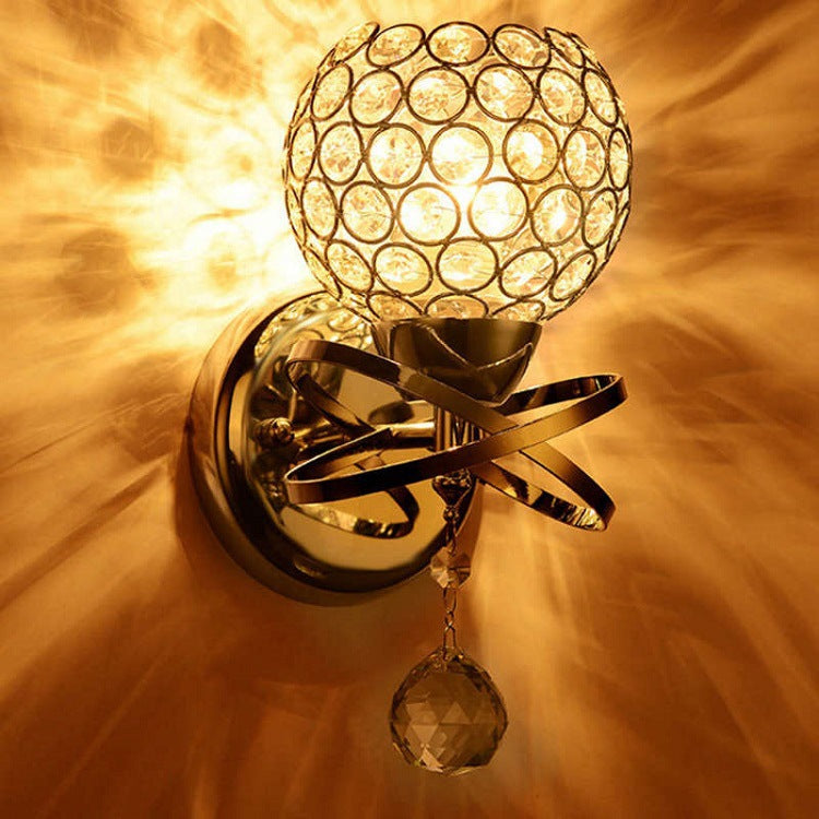 CrystalAura Wall Lamp – Luxury Bedside Light