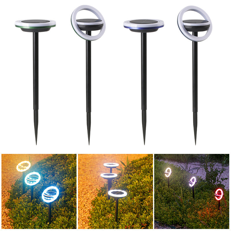 SpinGlow Solar Lawn Light – Rotating Outdoor Garden Lamp