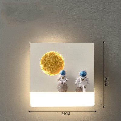 AstroShelf Wall Lamp – Astronaut Ambient Light with Shelf