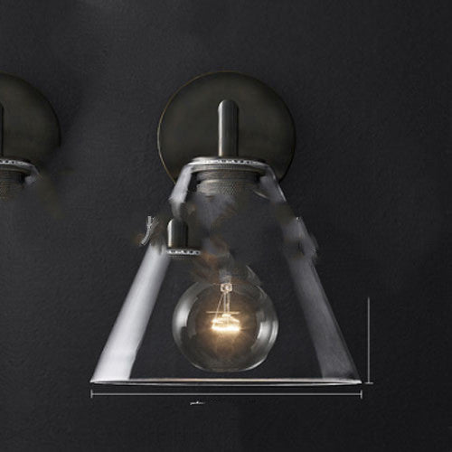 Noiré Glass Wall Lamp – Industrial Ambient Light