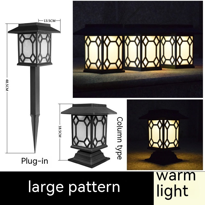 CourtyardGlow Solar Lamp – Decorative Garden Lawn Light