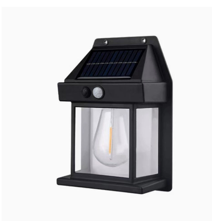 Solis Vintage Glow – Solar Tungsten Garden Wall Lamp