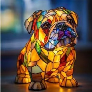 PawGlow Dog Lamp – Cute Resin Animal Decoration Light