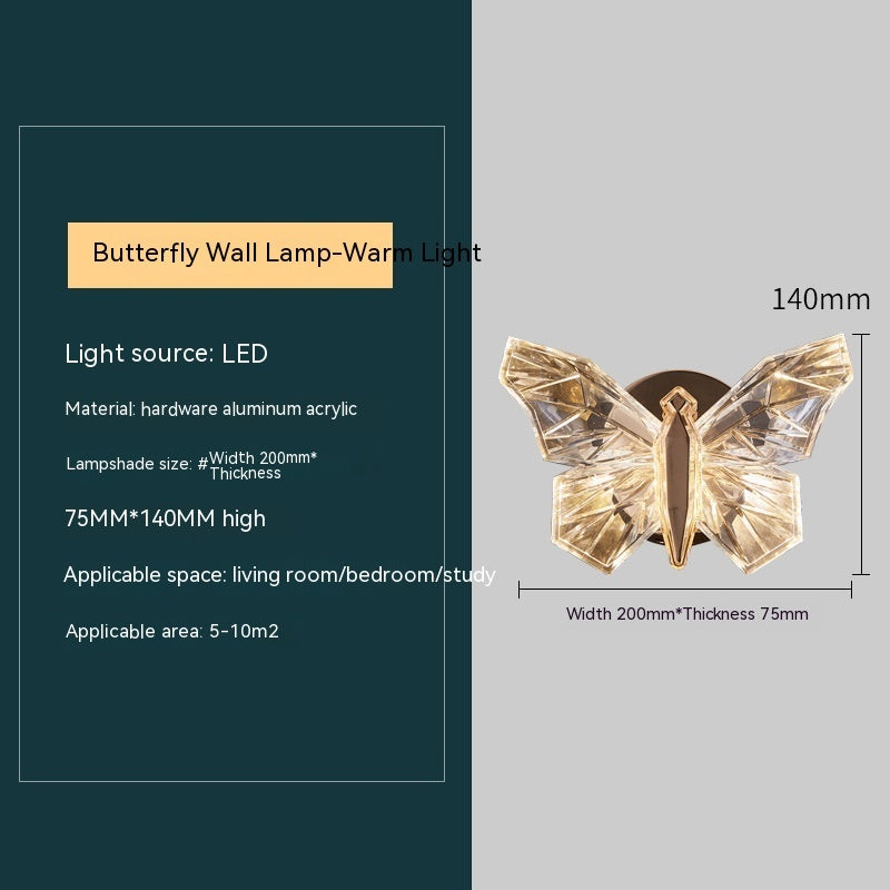 Aurelia Crystal Butterfly Lamp – Elegant Ambient Wall Light